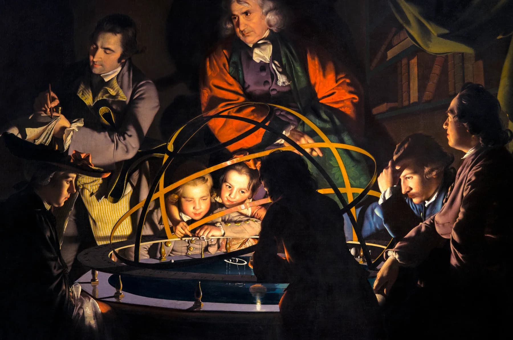 A Philosopher Lecturing on the Orrery — Joseph Wright of Derby, 1766